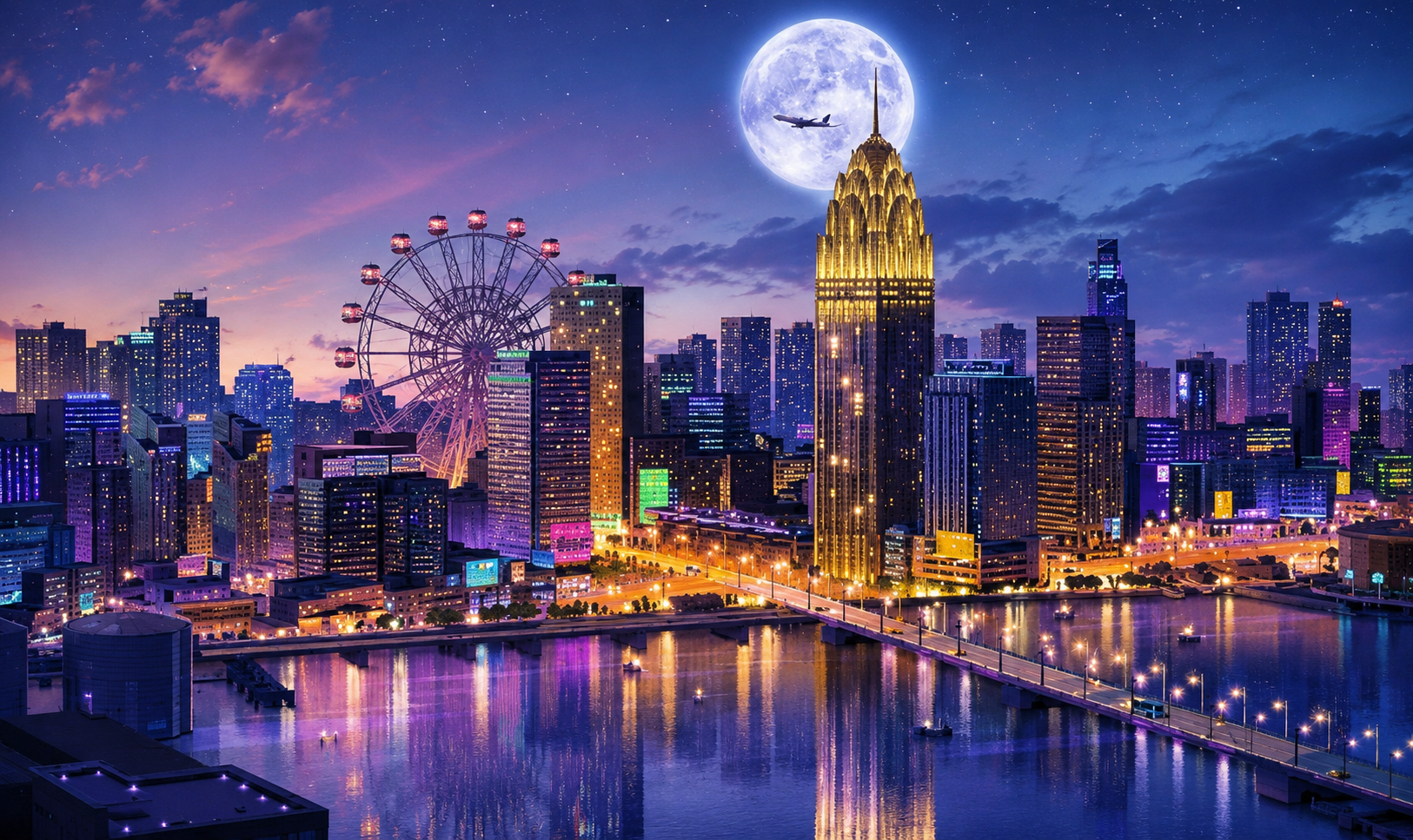 Vibrant cityscape